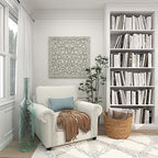 Stella & Eve Tall Woven Decorative Storage Basket with Ring Handles