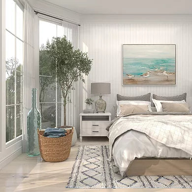 Stella & Eve Tall Woven Decorative Storage Basket with Ring Handles