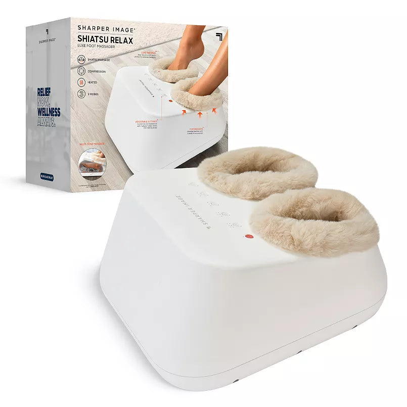 Sharper Image Shiatsu Relax Luxe Foot Massager with Compression