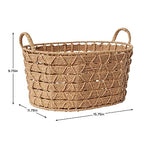 RGI Home Woven Paper Cord Small Decorative Storage Basket - Natural Finish