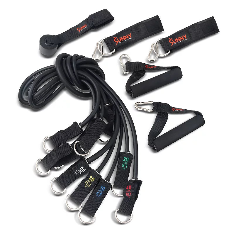 Sunny Health & Fitness Resistance Tube Set No. 89 combo