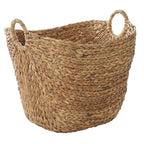 Stella & Eve Tall Woven Decorative Storage Basket with Ring Handles